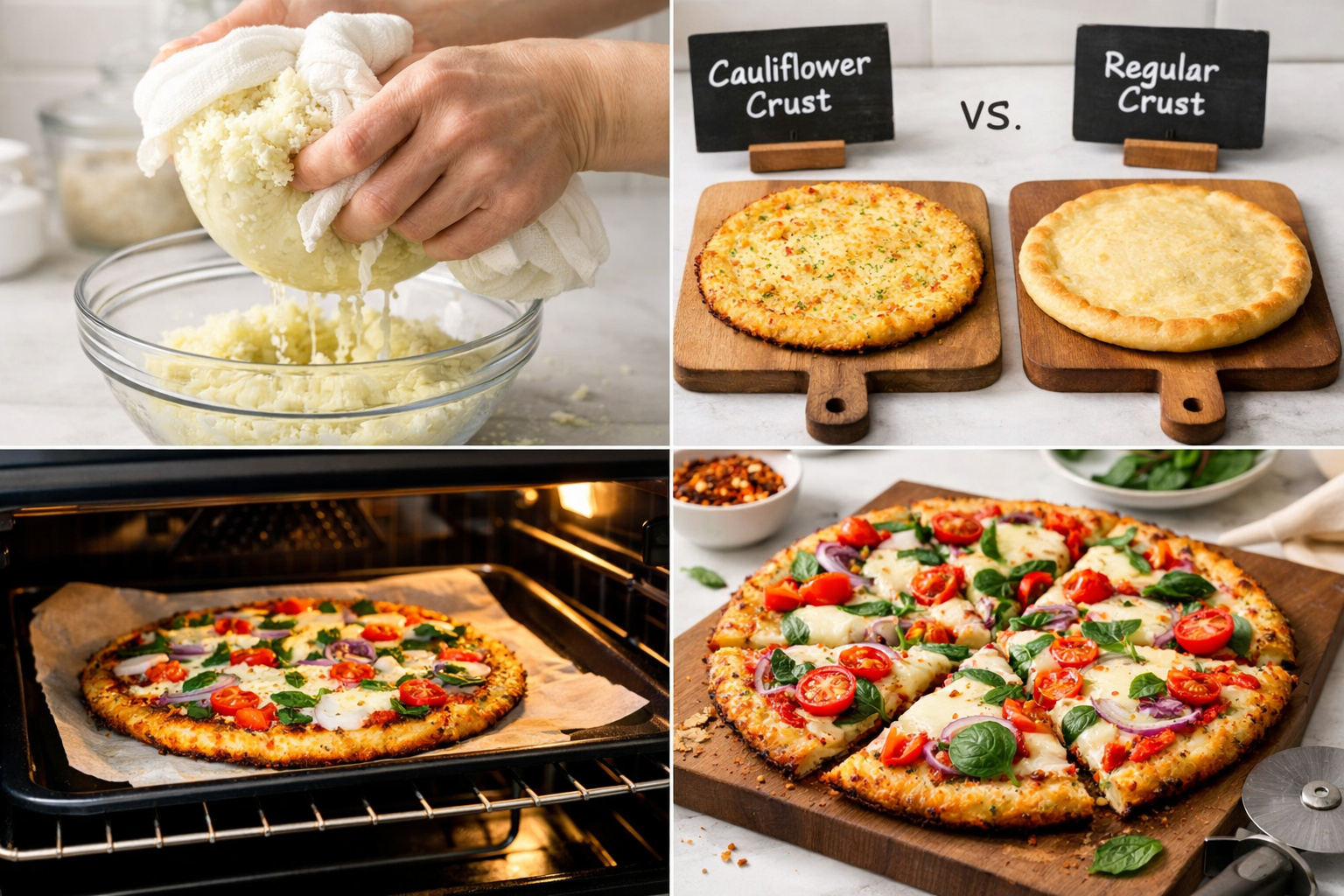 بيتزا صحية بقاعدة القرنبيط قليلة الكربوهيدرات